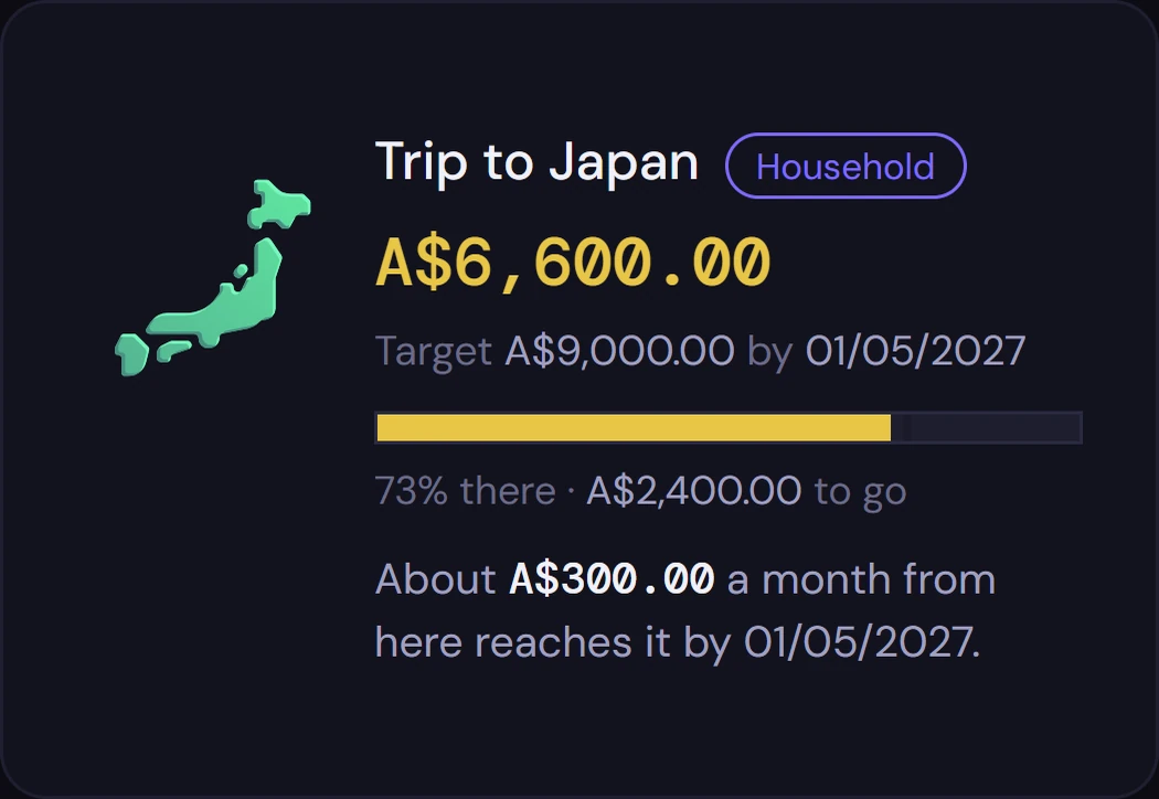 The shared Japan trip fund.